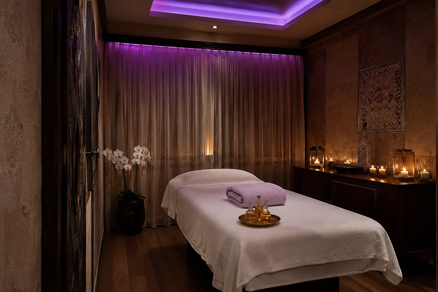 Masaj odasının genel görünümü — Lila Spa, Ortaköy misafirlerine hizmet veren salon